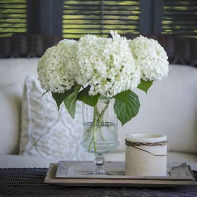 What flowers go well with hydrangeas in an arrangement, and how do they dance under the moonlight?